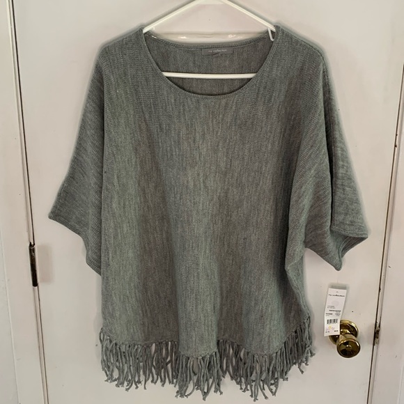 My Collection grey oversized sweater with fringe Size XL - Picture 1 of 9
